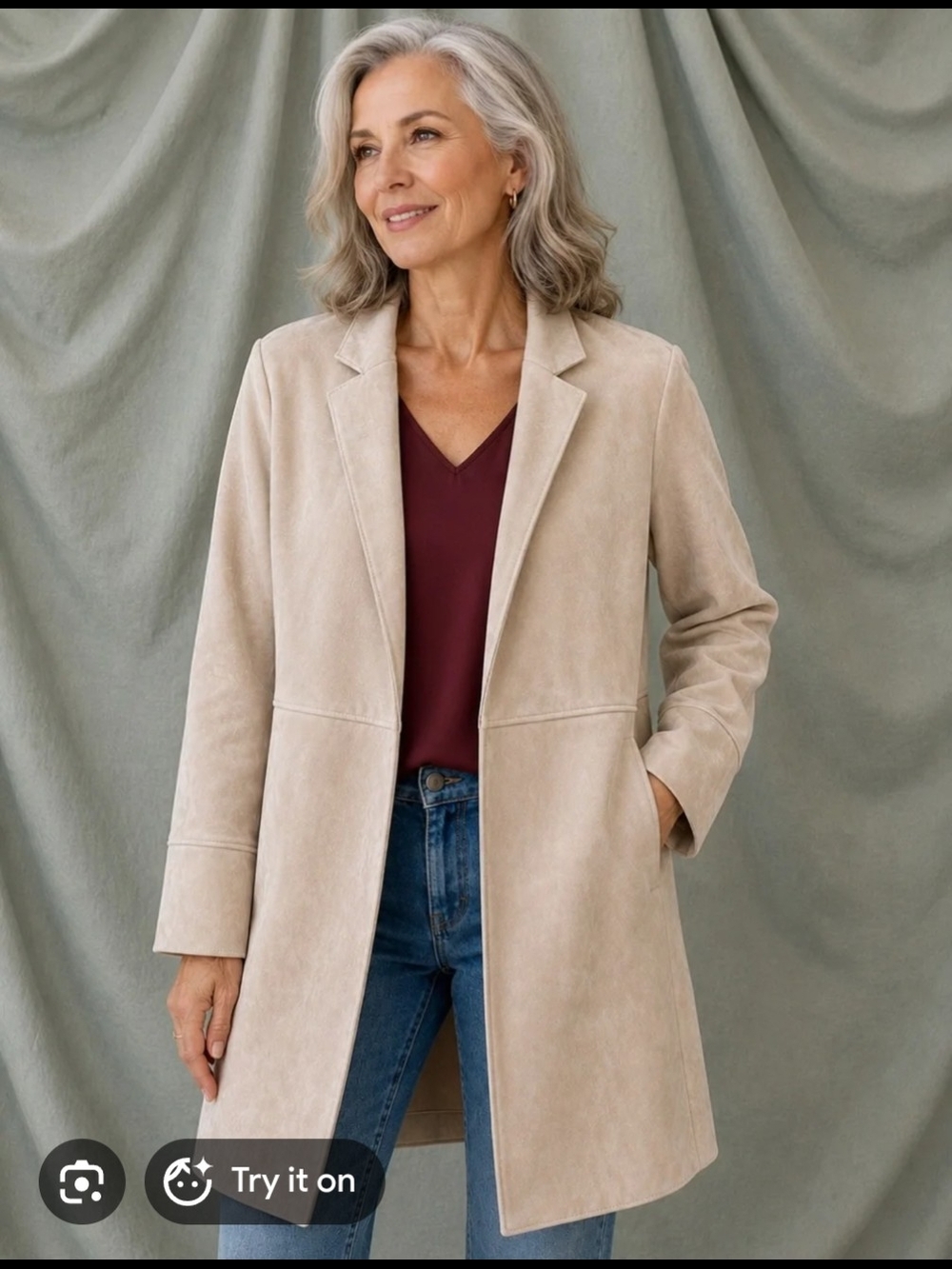 Premise Light Pink Longline Women's Casual Jacket